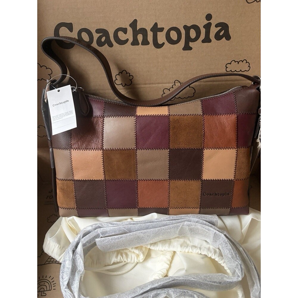 Coach Coachtopia CGP67 Alter Ego Shoulder Bag Slouchy Checkerboard Brown NWT